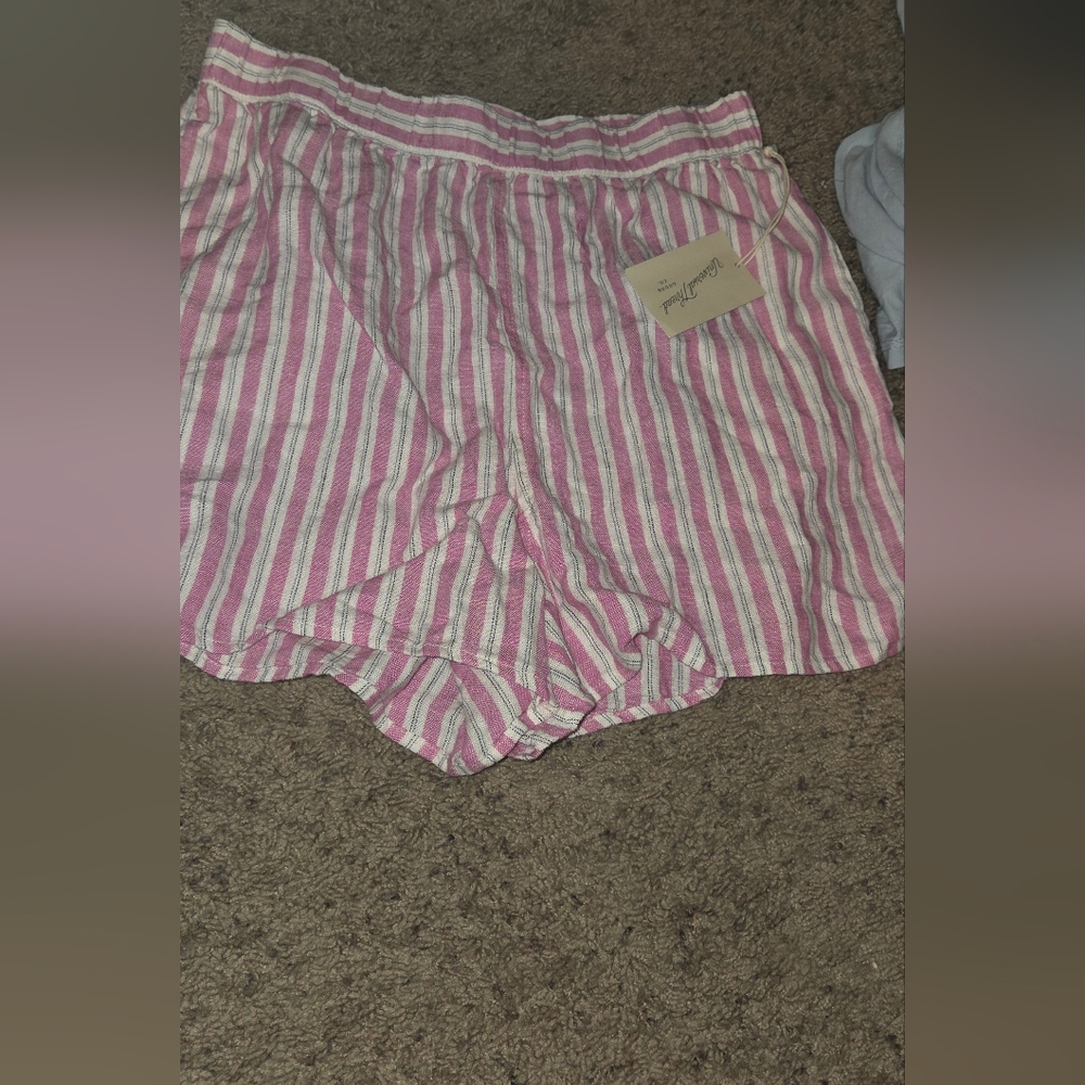 Universal Thread Pink and White Striped Shorts